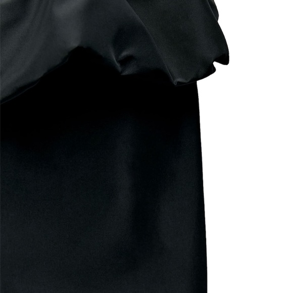 ZARA NWT Black Voluminous Taffeta Mini Skirt Small Bubble Waist Limited Edition - Picture 11 of 13